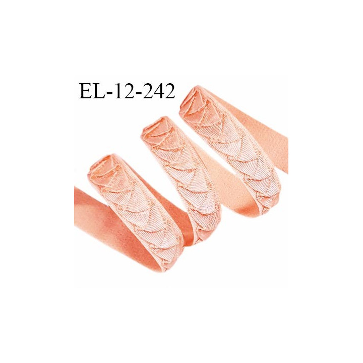 Elastique lingerie 12 mm haut de gamme couleur vieux rose largeur 12 mm allongement +70% prix au mètre