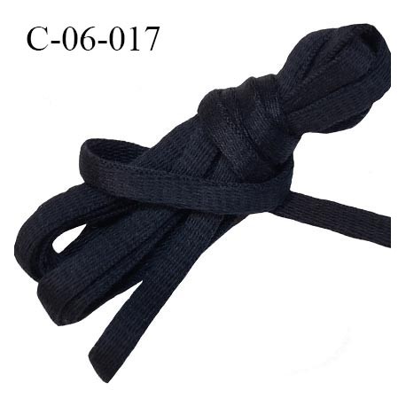 Cordon 6 mm ou lacet ou lacette en coton très très solide couleur noir fabriqué en Europe prix au mètre