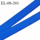 Elastique lingerie 8 mm haut de gamme couleur bleu électrique largeur 8 mm allongement +140% prix au mètre