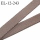 Elastique 12 mm lingerie couleur marron glacé largeur 12 mm allongement +120% haut de gamme prix au mètre