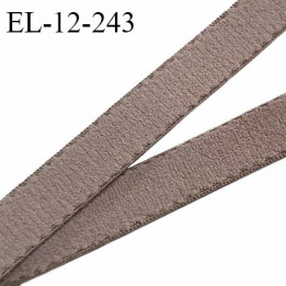 Elastique 12 mm lingerie couleur marron glacé largeur 12 mm allongement +120% haut de gamme prix au mètre