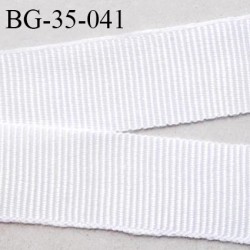 Galon gros grain 35 mm synthétique largeur 35 mm couleur blanc lumineux prix au mètre