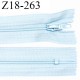 Fermeture zip 18 cm non séparable couleur bleu ciel largeur 2.7 cm zip nylon longueur 18 cm prix à l'unité