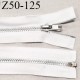 Fermeture zip 50 cm couleur blanc longueur 50 cm largeur 3 cm non séparable glissière métal largeur 5 mm prix à l'unité