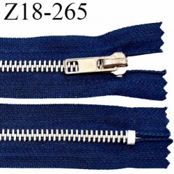 Fermeture zip 18 cm non séparable couleur bleu marine longueur 18 cm largeur 3.2 cm prix à l'unité