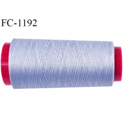 Cone 1000 m fil mousse polyester n°120 couleur gris longueur 1000 mètres bobiné en France