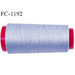 Cone 2000 m fil mousse polyester n°120 couleur gris longueur 2000 mètres bobiné en France