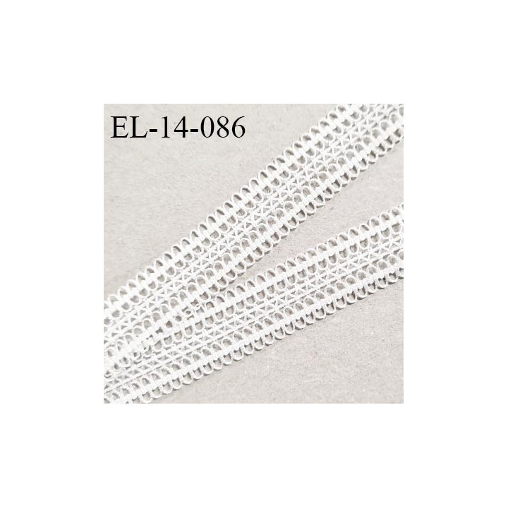 Elastique 14 mm lingerie picot couleur blanc haut de gamme largeur 14 mm élastique fin ajouré allongement +200% prix au mètre