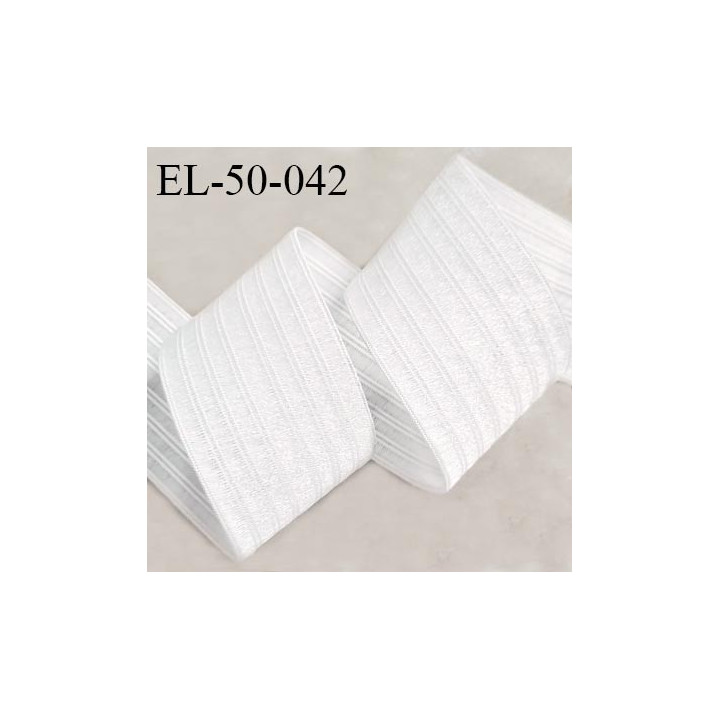 Elastique fronceur respirant 50 mm couleur naturel largeur 50 mm prix au mètre
