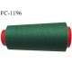 Cone 1000 m de fil polyester fil n°80 couleur vert longueur du cone 1000 mètres bobiné en France certifié oeko tex