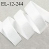 Elastique lingerie 12 mm haut de gamme couleur blanc brillant largeur 12 mm allongement +60% prix au mètre