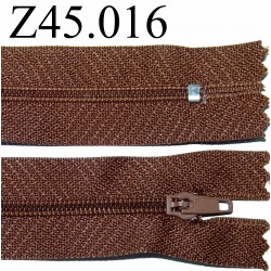 fermeture zip 45 cm couleur marron zip nylon