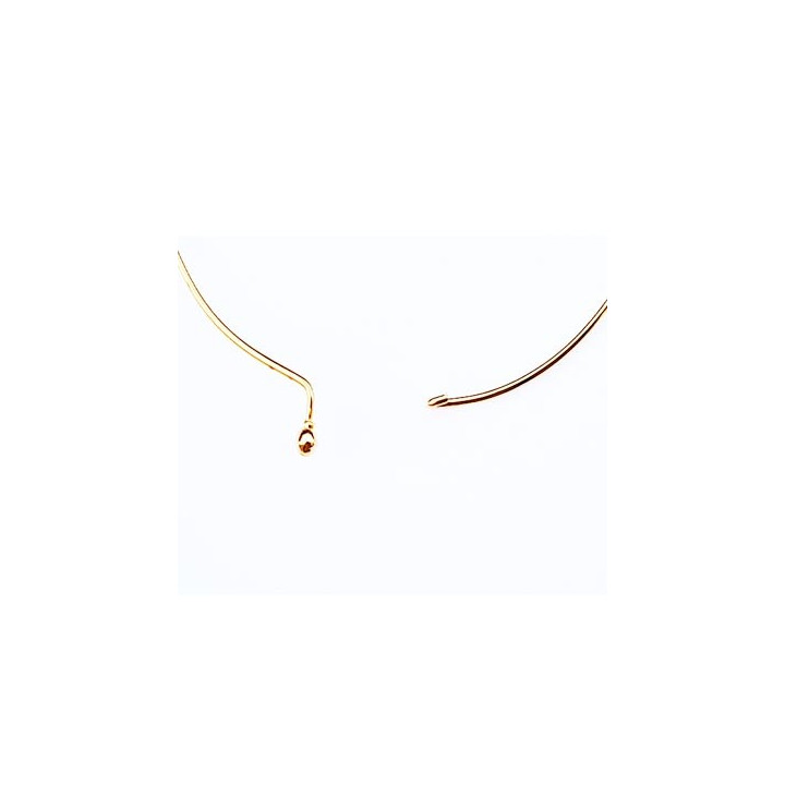 Collier tour de coud en métal couleur or diamètre exterieur 130 mm épaisseur 2 mm