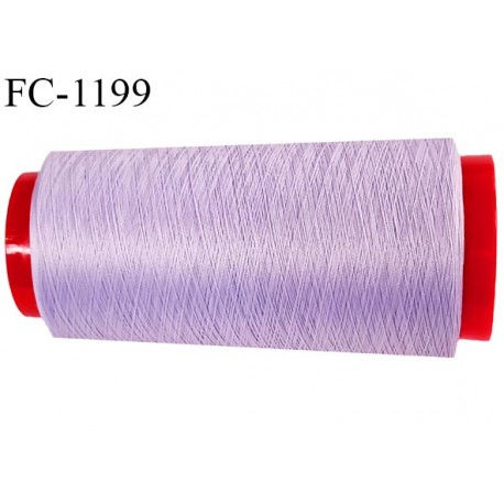 Cone 1000 m fil mousse polyester n°120 couleur lilas longueur 1000 mètres bobiné en France