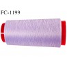 Cone 1000 m fil mousse polyester n°120 couleur lilas longueur 1000 mètres bobiné en France