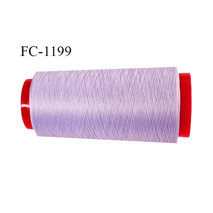 Cone 2000 m fil mousse polyester n°120 couleur lilas longueur 2000 mètres bobiné en France