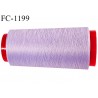 Cone 2000 m fil mousse polyester n°120 couleur lilas longueur 2000 mètres bobiné en France