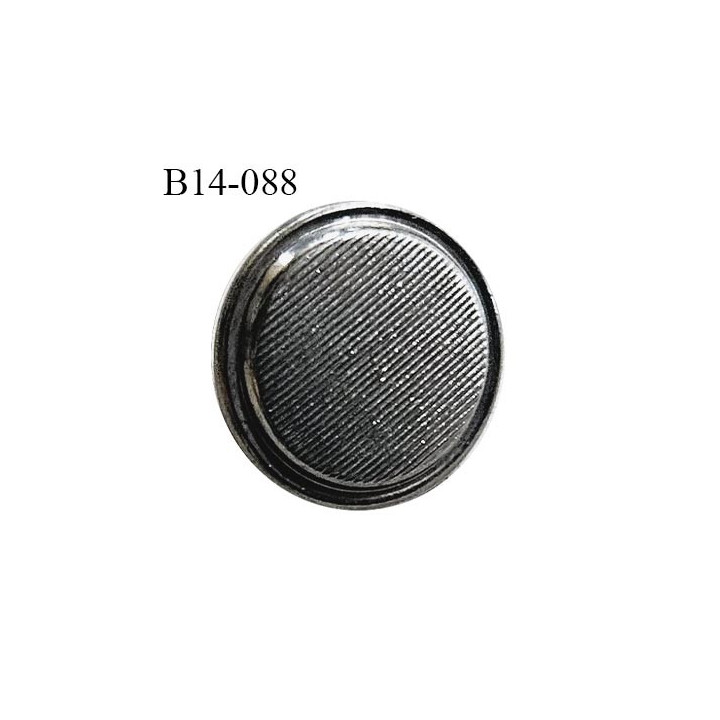 Bouton 14 mm très haut de gamme en métal couleur acier accroche avec un anneau diamètre 14 mm épaisseur 4 mm prix à la pièce