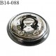 Bouton 14 mm très haut de gamme en métal couleur acier accroche avec un anneau diamètre 14 mm épaisseur 4 mm prix à la pièce
