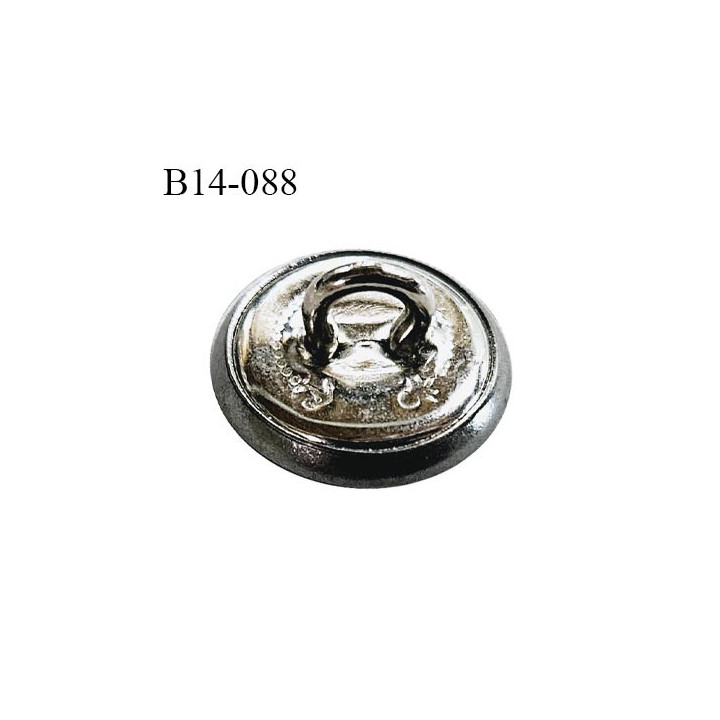 Bouton 14 mm très haut de gamme en métal couleur acier accroche avec un anneau diamètre 14 mm épaisseur 4 mm prix à la pièce