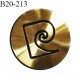 Bouton 20 mm très haut de gamme métal couleur laiton doré Pierre Cardin accroche avec un anneau prix à l'unité