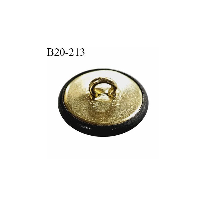 Bouton 20 mm très haut de gamme métal couleur laiton doré Pierre Cardin accroche avec un anneau prix à l'unité