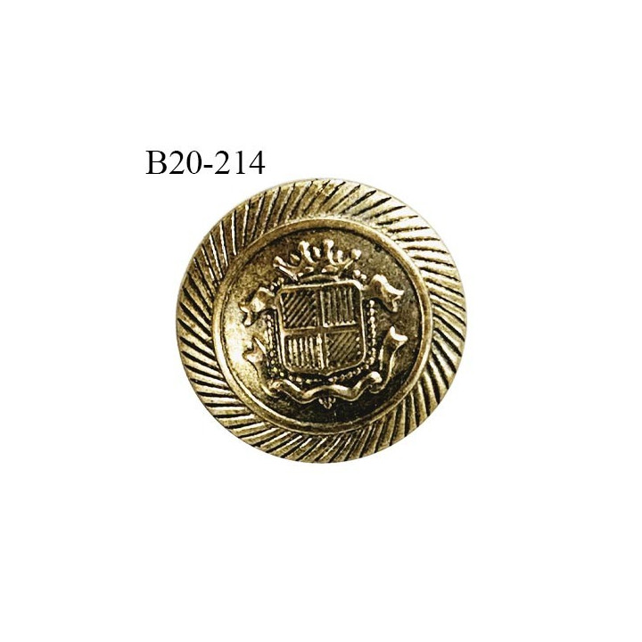 Bouton 20 mm très haut de gamme métal couleur laiton vieilli avec motif accroche avec un anneau diamètre 20 mm prix à l'unité