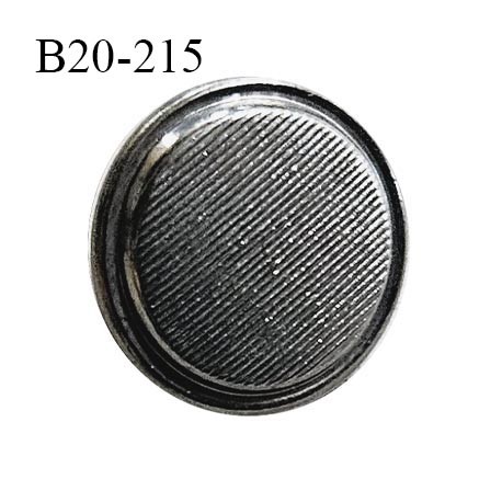 Bouton 20 mm très haut de gamme en métal couleur acier accroche avec un anneau diamètre 20 mm épaisseur 4 mm prix à la pièce