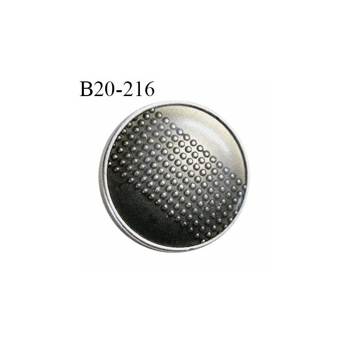 Bouton 20 mm très haut de gamme métal couleur argent avec motif accroche avec un anneau diamètre 20 mm prix à l'unité