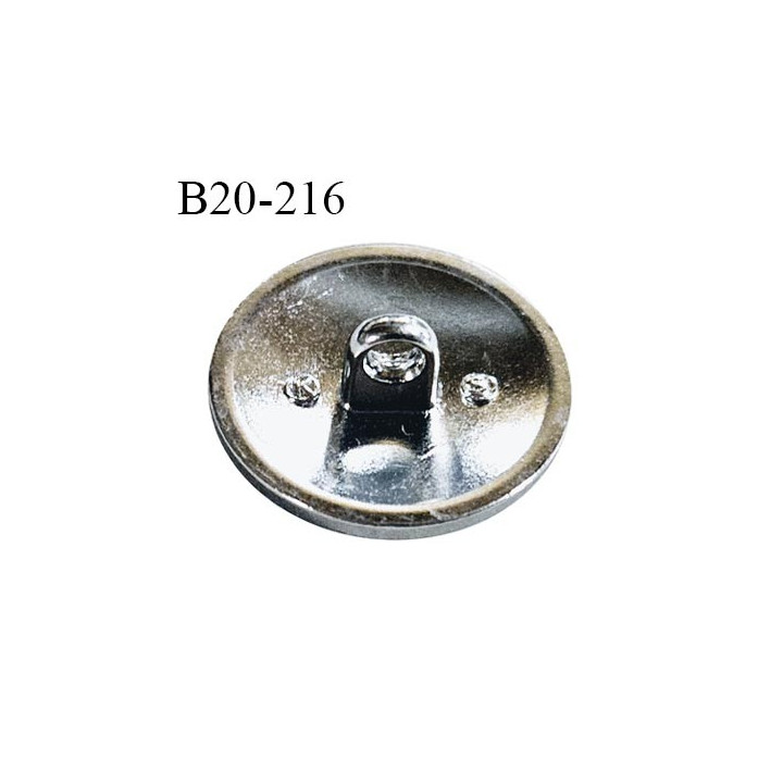 Bouton 20 mm très haut de gamme métal couleur argent avec motif accroche avec un anneau diamètre 20 mm prix à l'unité