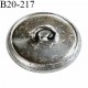 Bouton 20 mm métal très haut de gamme fabriqué pour une grande marque couleur argent vieilli avec motif blason prix à l'unité