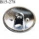 Bouton 15 mm très haut de gamme métal couleur argent avec motif accroche avec un anneau diamètre 15 mm prix à l'unité