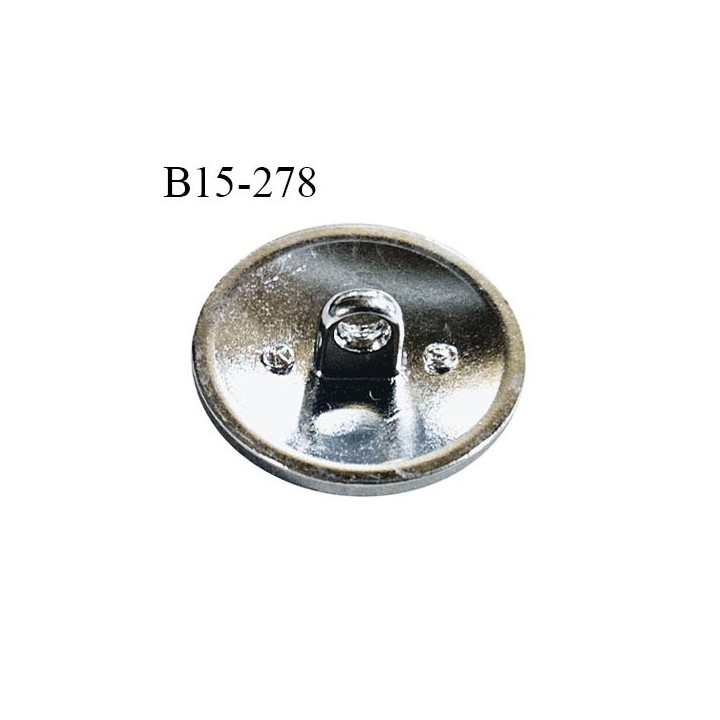 Bouton 15 mm très haut de gamme métal couleur argent avec motif accroche avec un anneau diamètre 15 mm prix à l'unité