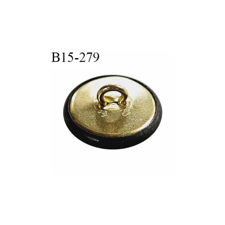 Bouton 15 mm très haut de gamme métal couleur laiton doré Pierre Cardin accroche avec un anneau prix à l'unité