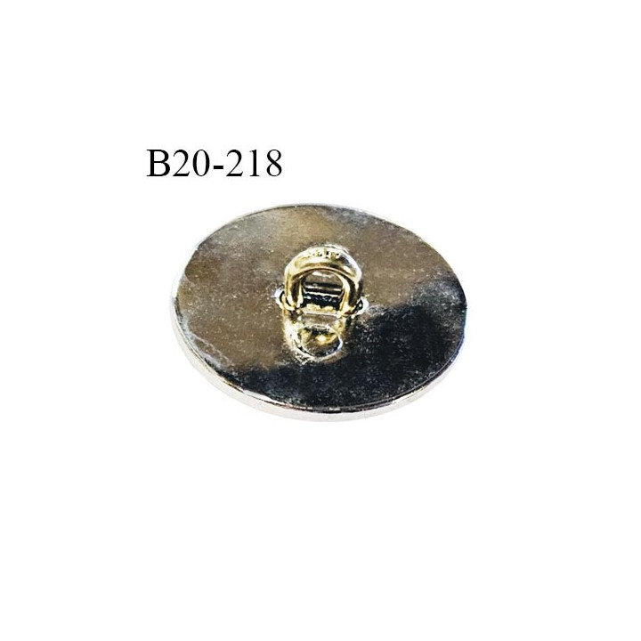 Bouton 20 mm métal très haut de gamme fabriqué pour une grande marque couleur doré et argent avec motif blason prix à l'unité