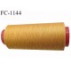 Cone 1000 m fil polyester fil n°80 couleur ocre longueur du cone 1000 mètres bobiné en France certifié oeko tex