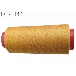 Cone 1000 m fil polyester fil n°80 couleur ocre longueur du cone 1000 mètres bobiné en France certifié oeko tex