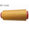 Cone 1000 m fil polyester fil n°80 couleur ocre longueur du cone 1000 mètres bobiné en France certifié oeko tex