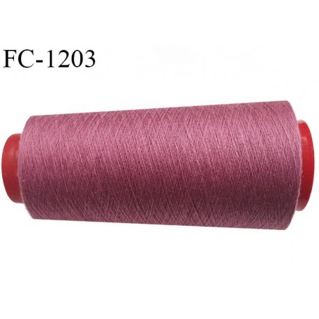 Cone 1000 m fil polyester fil n°80 couleur rose balais longueur du cone 1000 mètres bobiné en France certifié oeko tex