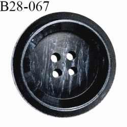 Bouton 28 mm en pvc couleur noir anthracite 4 trous largeur 28 mm épaisseur 6 mm prix à la pièce