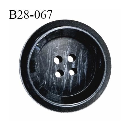 Bouton 28 mm en pvc couleur noir anthracite 4 trous largeur 28 mm épaisseur 6 mm prix à la pièce