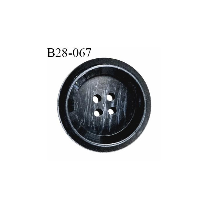 Bouton 28 mm en pvc couleur noir anthracite 4 trous largeur 28 mm épaisseur 6 mm prix à la pièce