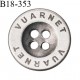 Bouton 18 mm haut de gamme métal couleur argent vieilli inscription Vuarnet couleur laiton 4 trous prix à la pièce