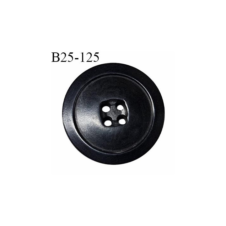 Bouton 25 mm couleur noir très belle qualité 4 trous diamètre 25 mm épaisseur 5 mm prix à l'unité