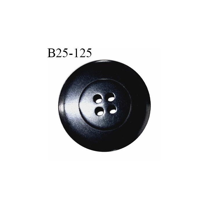 Bouton 25 mm couleur noir très belle qualité 4 trous diamètre 25 mm épaisseur 5 mm prix à l'unité