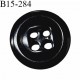Bouton 15 mm couleur noir brillant 4 trous diamètre 15 mm épaisseur 3 mm prix à l'unité