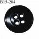 Bouton 15 mm couleur noir brillant 4 trous diamètre 15 mm épaisseur 3 mm prix à l'unité