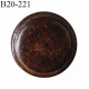 Bouton plat 20 mm cuir marron diamètre 20 mm épaisseur 4 mm accroche avec un anneau très haut de gamme prix à la pièce