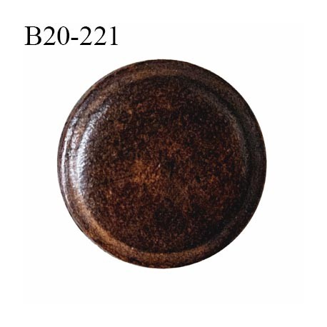 Bouton plat 20 mm cuir marron diamètre 20 mm épaisseur 4 mm accroche avec un anneau très haut de gamme prix à la pièce