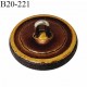 Bouton plat 20 mm cuir marron diamètre 20 mm épaisseur 4 mm accroche avec un anneau très haut de gamme prix à la pièce